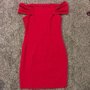 Off-Shoulder Red Dress